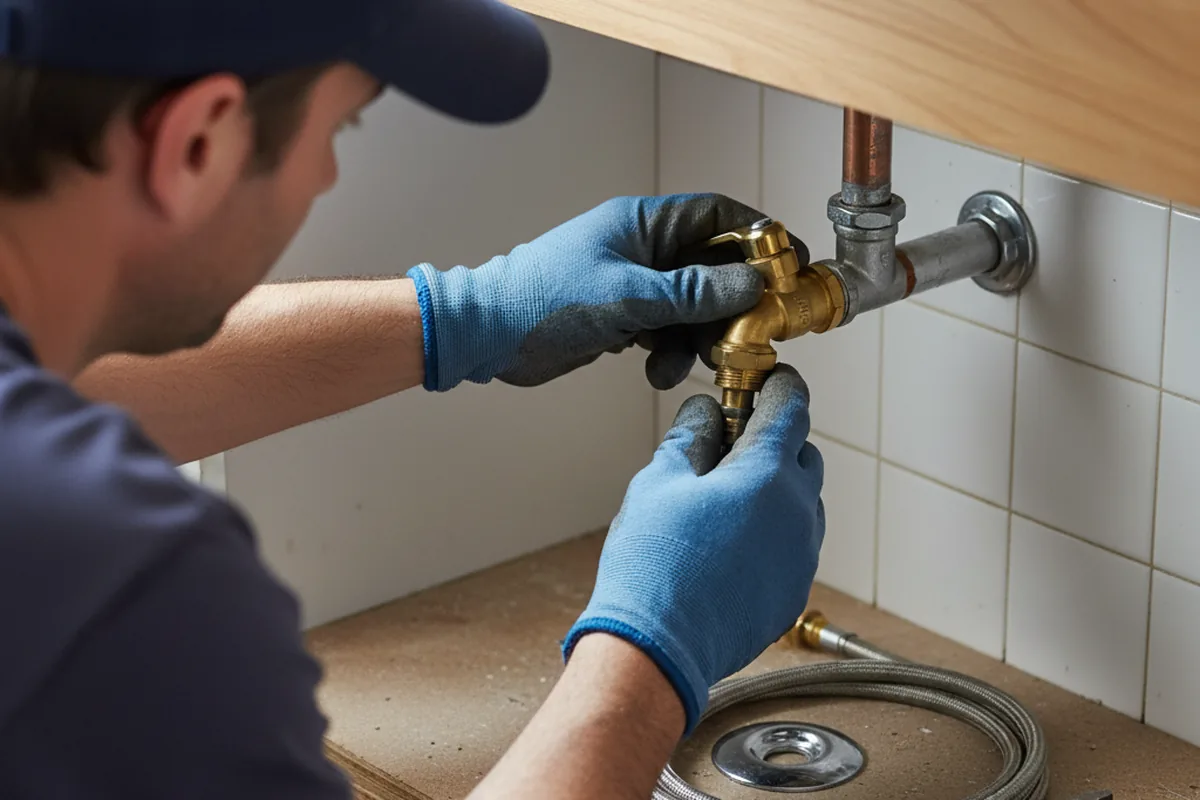 Shutoff valve and fitting work during Emergency Plumbing in Marlow